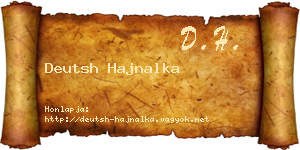 Deutsh Hajnalka névjegykártya