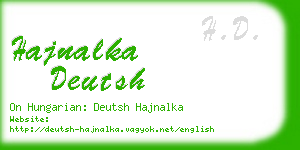 hajnalka deutsh business card